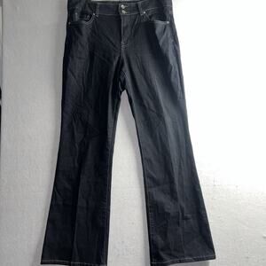 BandolinoBlu Aria Bootcut Women's size 14 Black Denim Jeans Wide Trendy Y2K